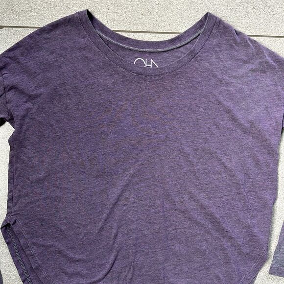 NWOT Chaser Tri-Blend Scoop Neck Burnout Rounded Hi-Low Hem Long Sleeve Tee XS - Picture 3 of 14